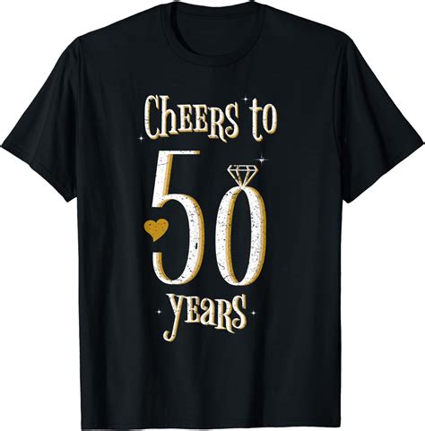 Cheers To 50 Years 50th Wedding Anniversary T Shirt
