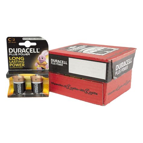 Box Quantities Of Duracell Plus Power C Batteries Batterycharged