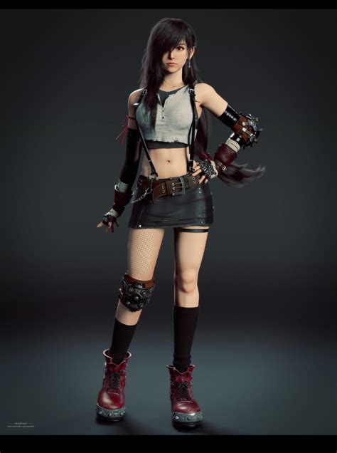 Safebooru 3d Absurdres Final Fantasy Final Fantasy Vii Highres Modelado Tifa Lockhart Zeablast