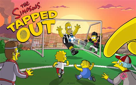 The Simpsons Tapped Out Homer Simpson Ned Flanders Bart Simpson Soccer 2k Wallpaper