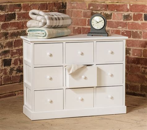 Nine Drawer White Wooden Chest Of Drawers Uk Kitchen And Home