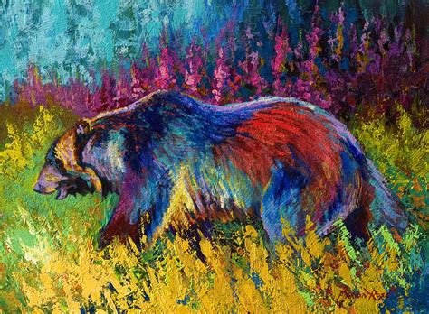 Right Of Way Grizzly Bear Painting By Marion Rose Fine Art America