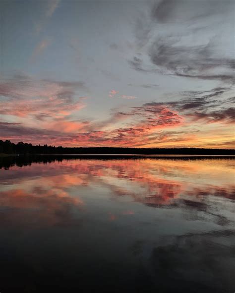Sunset over Lake Bernard in Ontario, Canada at The North Ridge Inn. | Sunset, Lake life, Lake