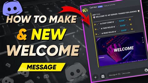 How To Setup New Welcome Message Carl Bot Discord Youtube