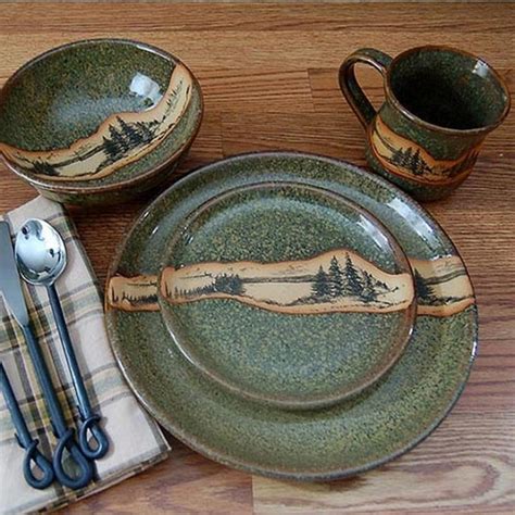 Check spelling or type a new query. Rustic Mountain Scene Pottery Dinnerware - Everything Log ...