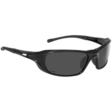 Bolle 40061 Shadow Safety Glasses Black Temples Grey Polarized Lens