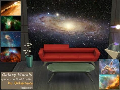 The Sims Resource Galaxy Walls By Leander Belgraves • Sims 4 Downloads