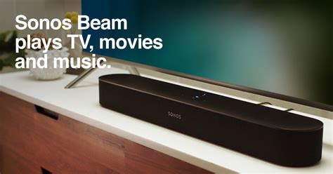 Sonos Beam The Smart Tv Soundbar With Hdmi Input Sound Bar Sonos