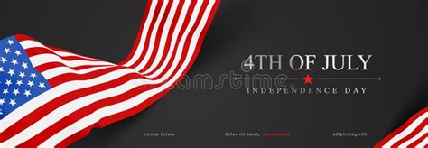 Elegant Professional Usa 4th July Independence Day Banner Vector