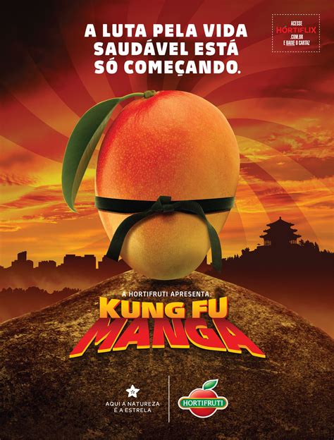Hortifruti “kung Fu Manga” Anúncios Criativos Cartaz Redação