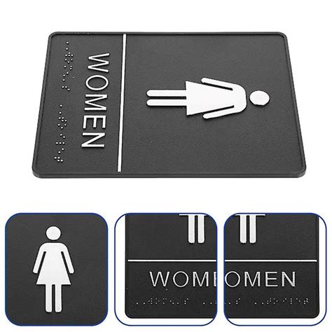 Toilet Sign Wc Notice Board Bathroom Sign Toilet Sign Wall Decal Mural For Men And Women Women