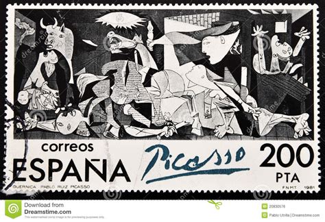 Guernica was picasso's response to the bombing of the basque town of the same name on april 26, 1937 during the spanish civil war. Dichtung Von Guernica, Pablo Picasso Redaktionelles Foto ...