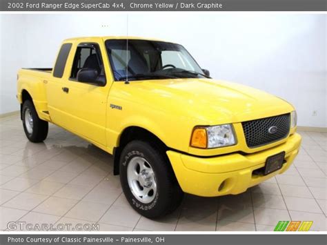 Chrome Yellow 2002 Ford Ranger Edge Supercab 4x4 Dark Graphite