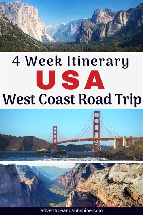 4 Week Usa West Coast Road Trip With Kids Adventure And Sunshine