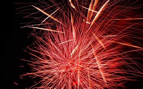 Download Wallpaper 3840x2400 Fireworks Sparks Explosion Light Red
