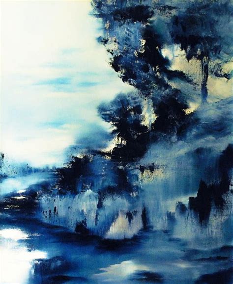 Icy Blue Abstract By Larry Ney Ii Blue Abstract Painting Blue