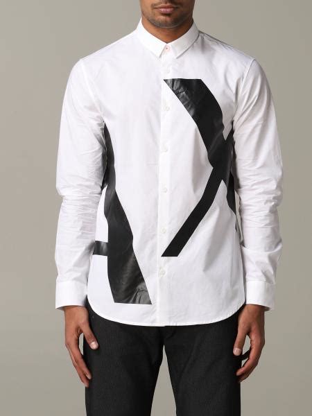 Armani Exchange Shirt With Big Logo Print Shirt Armani Exchange Men