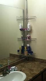 Pictures of Tension Rod Shower Shelves