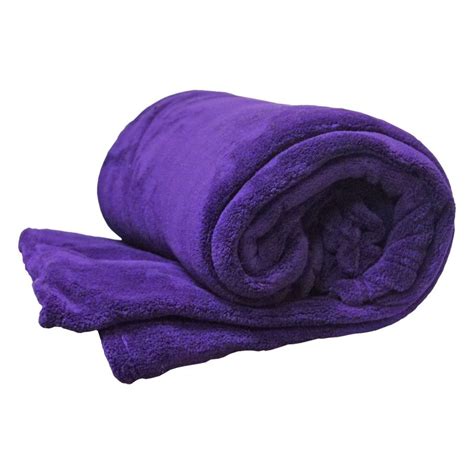 150 X 200cm Flannel Fleece Blanket Throw Purple Buy Online At Qd Stores