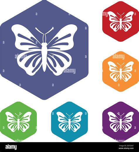 Butterfly Icons Set Stock Vector Image And Art Alamy