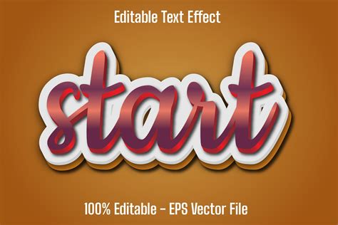 Start Editable Text Effect Graphic By Maulida Graphics · Creative Fabrica
