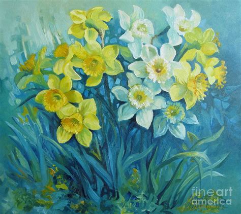 Spring Of Daffodils Painting By Elena Oleniuc Fine Art America