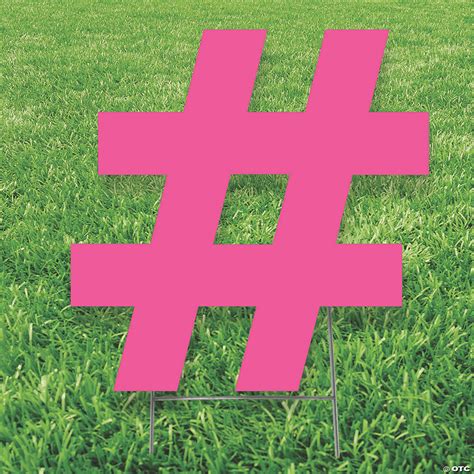 Pink Hashtag # Yard Sign | Oriental Trading
