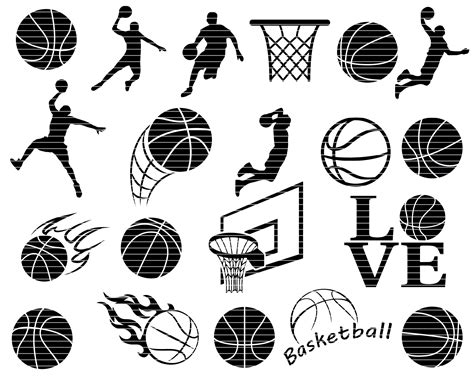 Basketball Svg Bundle Basketball Clipart Dxfpngbasketball Etsy In