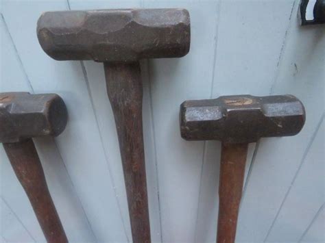 Three Vintage British Sledge Hammers