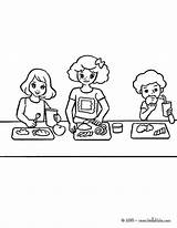 Coloring Lunch Lunchtime Printable Getdrawings Hellokids Getcolorings Powered Results sketch template