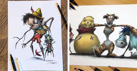 This Artist Creates Terrifying Versions Of Your Favorite Cartoon Characters