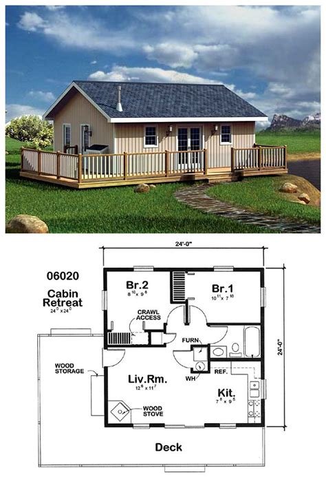 These tiny and small house plans are being embraced enthusiastically thanks to their efficient layouts despite their small living space. Cabin House Plan 6020 | Tiny house plans, Tiny house floor ...