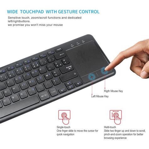 Köp 24g French Touch Control Keyboard Wireless Mute Comfortable R