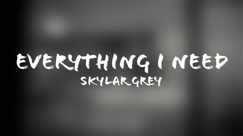We have song's lyrics, which you can find out below. Skylar Grey - Everything I Need (Lyrics + Terjemahan ...