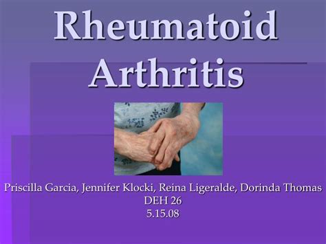 Ppt Rheumatoid Arthritis Powerpoint Presentation Free Download Id