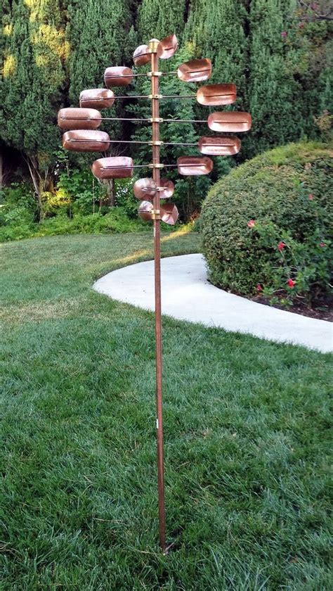 Stanwood Wind Sculpture Kinetic Copper Spinner Lucky 8 Etsy Copper