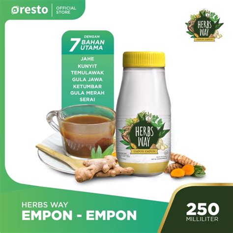 Temulawak diketahui sebagai bahan obat tradisional asli indonesia. Promo Herbs Way Empon Empon - Minuman Herbal Jahe Kunyit ...