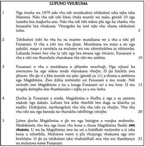 Grade 12 Tshivenda First Additional Language Past Paper