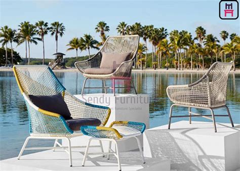 Shop patio chairs by famous american manufacturers! Single / Colorful Outdoor Patio Chairs Prince Cord With ...