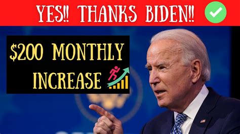 Thanks Biden 200 Monthly Increase Social Security Benefits