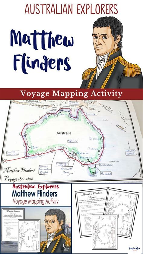 Australian Explorers Matthew Flinders Voyage Mapping Activity Map