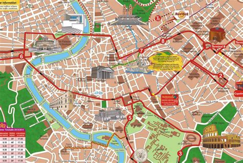 Mappa E Cartina Turistica Di Roma Monumenti E Tour Mo