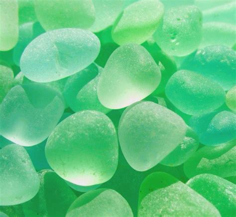 Smooth Sea Glass Collection For Decoration 💚💚 Green Aesthetic Tumblr Aesthetic Header Mint