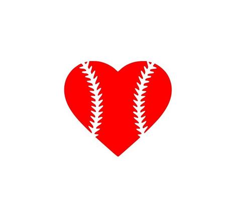 Baseball Heart Svg File Cutting Dxf Eps Design Cutting Etsy
