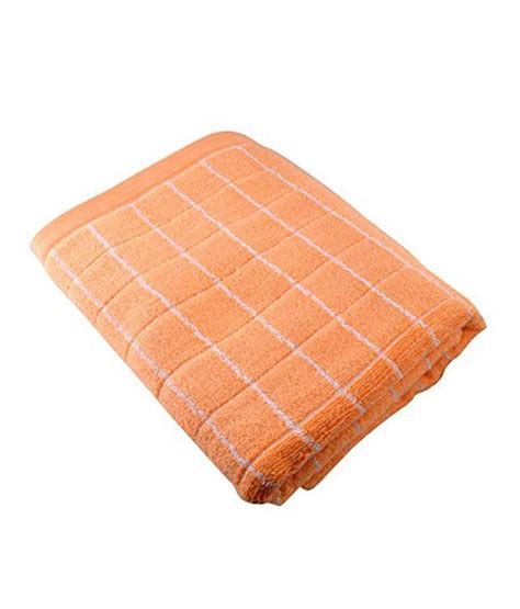 Candid Single Cotton Bath Towel Orange Buy Candid Single Cotton