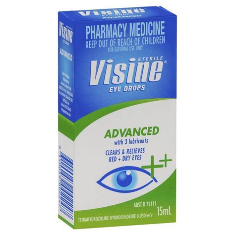 Visine Advanced Eye Drops 15ml Clears And Relieves Reddry Eyes Ebay