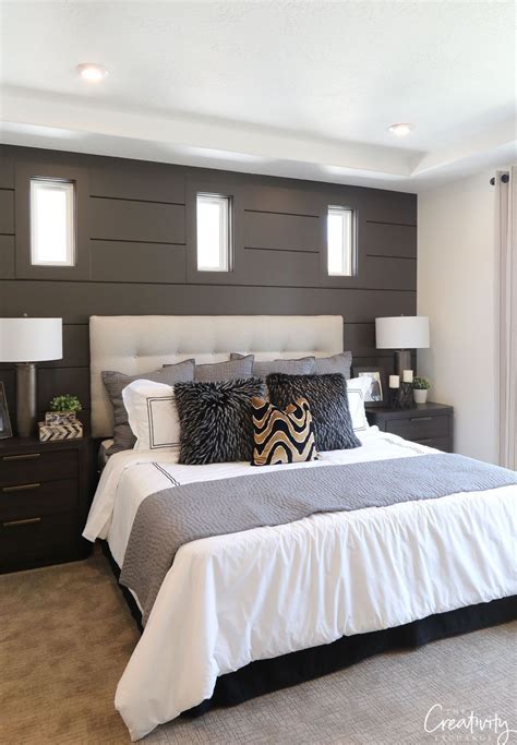 Painted Shiplap Accent Wall Benjamin Moore Kendall Charcoal Gray