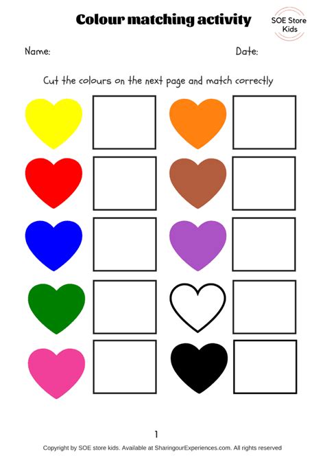 Did you know color activities for toddlers, like playing with water and squeezing it refines motor skills and this would also let them know that a mixture of blue and yellow is green. Free Colors matching activities for toddlers printable pdf ...