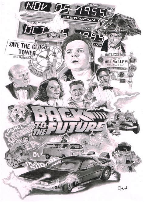 Back to the Future Drawing by David Horton