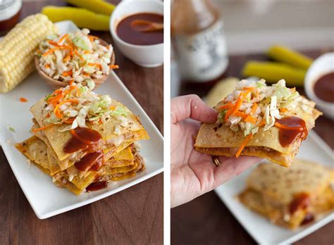 Old timey texans take their brisket nekked. Texas BBQ Pulled Pork Quesadillas - Snixy Kitchen